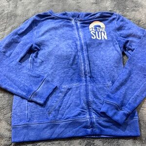 SO Blue Textured Hoodie